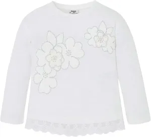 Little Girls 2T-9 Long-Sleeve 3-D Floral Embellished Knit Shirt/Top