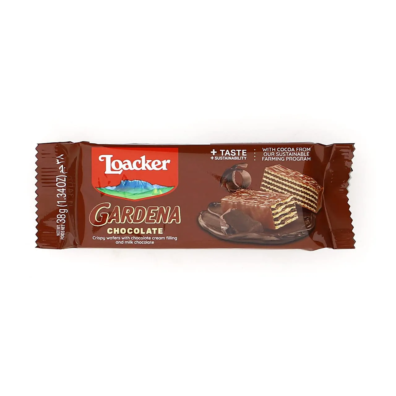 Loacker Gardena Hazelnut Enrobed Wafers, 38g/1.34oz, Pack of 25, Chocolate