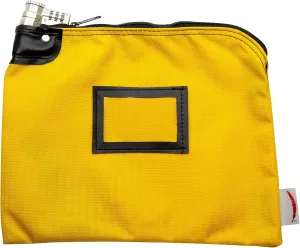 Locking Bank Bag, Water Repellent Denier Nylon, 9 x 12 Inch (Gold)