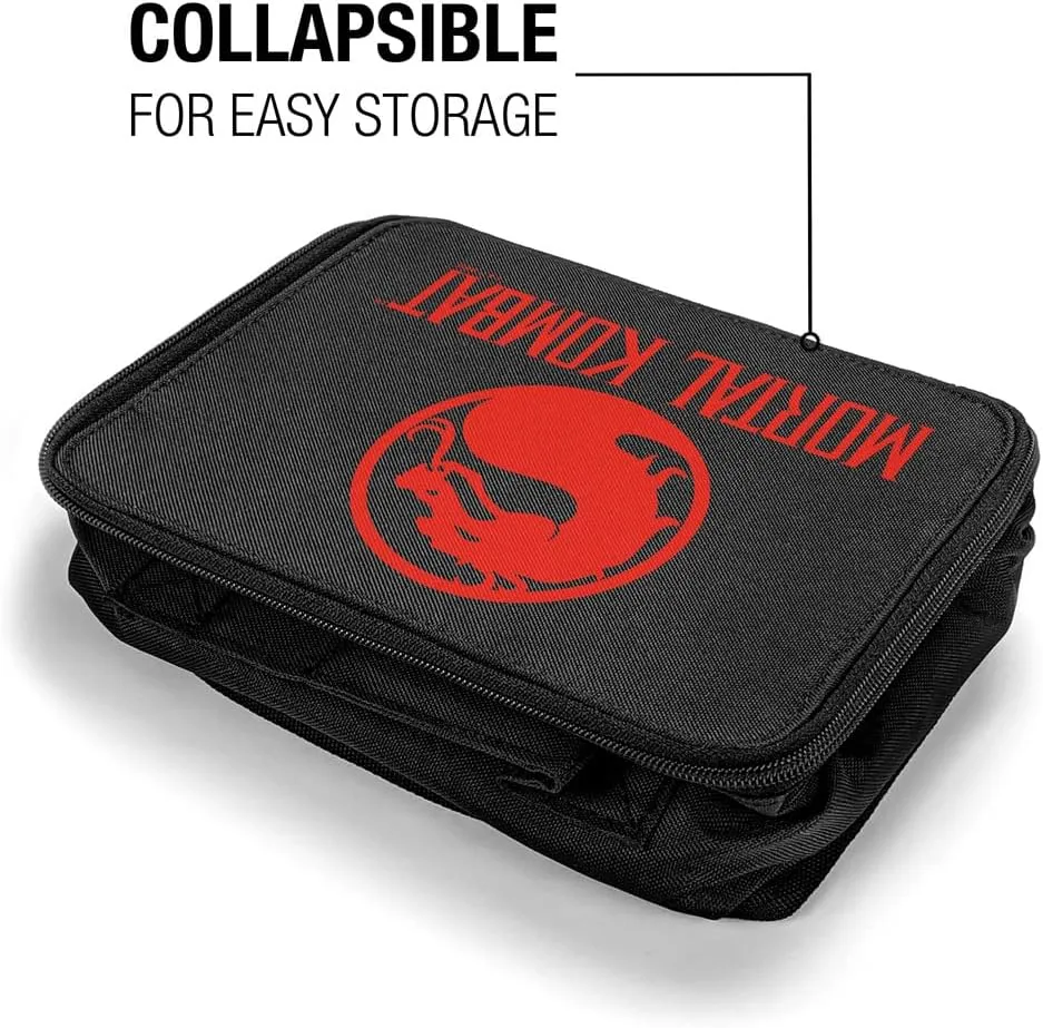 LOGOVISION Mortal Kombat Klassic Dragon Logo Insulated Soft Sided Lunch Box - Reusable Lunch Bag For School Office Work, BPA Free