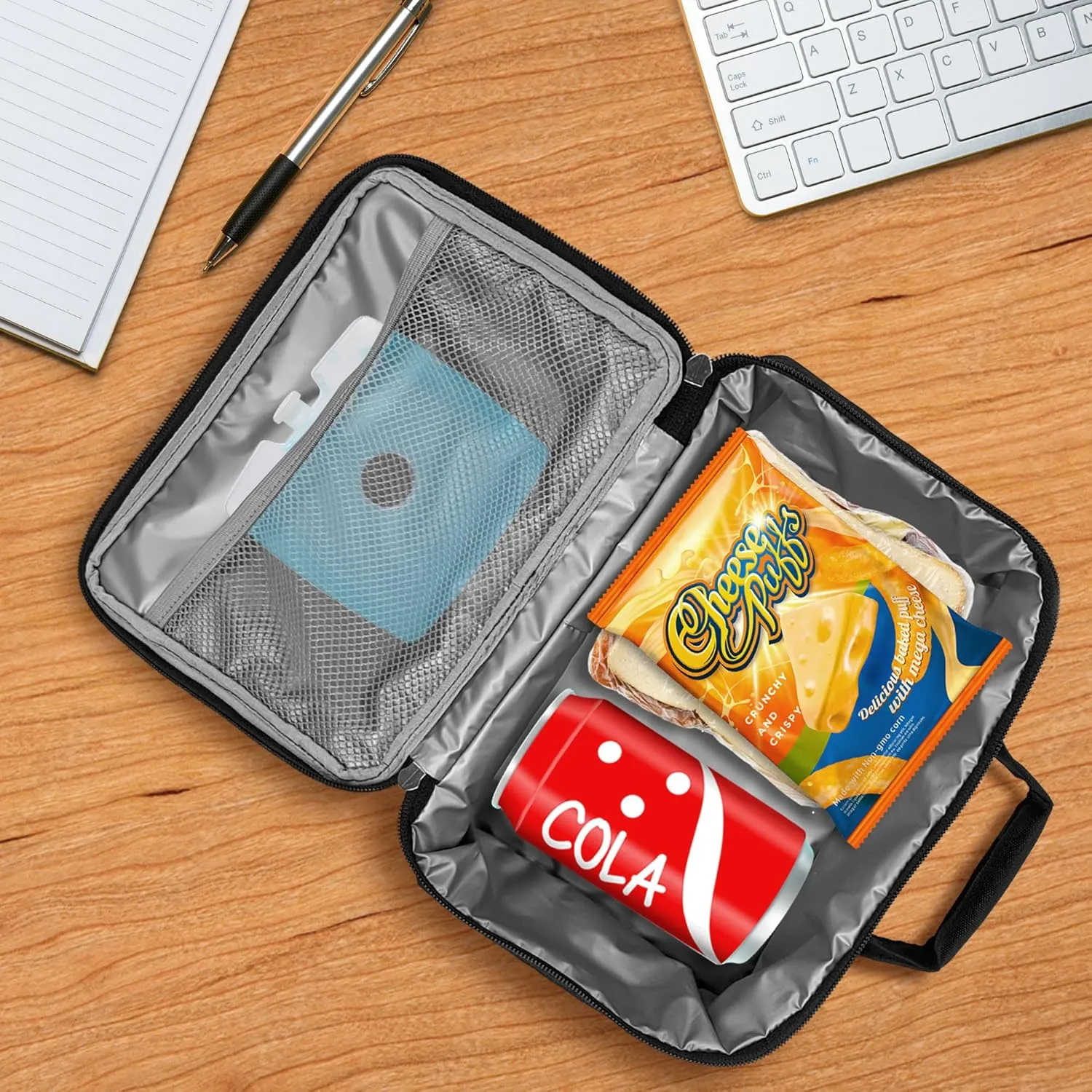 LOGOVISION Mortal Kombat Klassic Dragon Logo Insulated Soft Sided Lunch Box - Reusable Lunch Bag For School Office Work, BPA Free