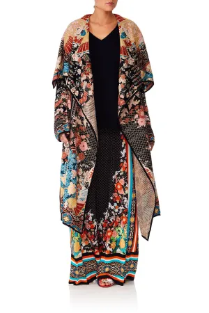 LONG JAQUARD CARDIGAN WITH TIE GALAXY GIRL