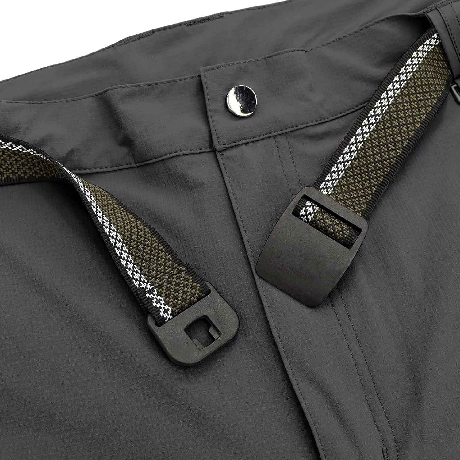 LONGBIDA Men's Hiking Pants Quick Dry Lightweight Waterproof Fishing Camping Cargo Work Pants with Belt