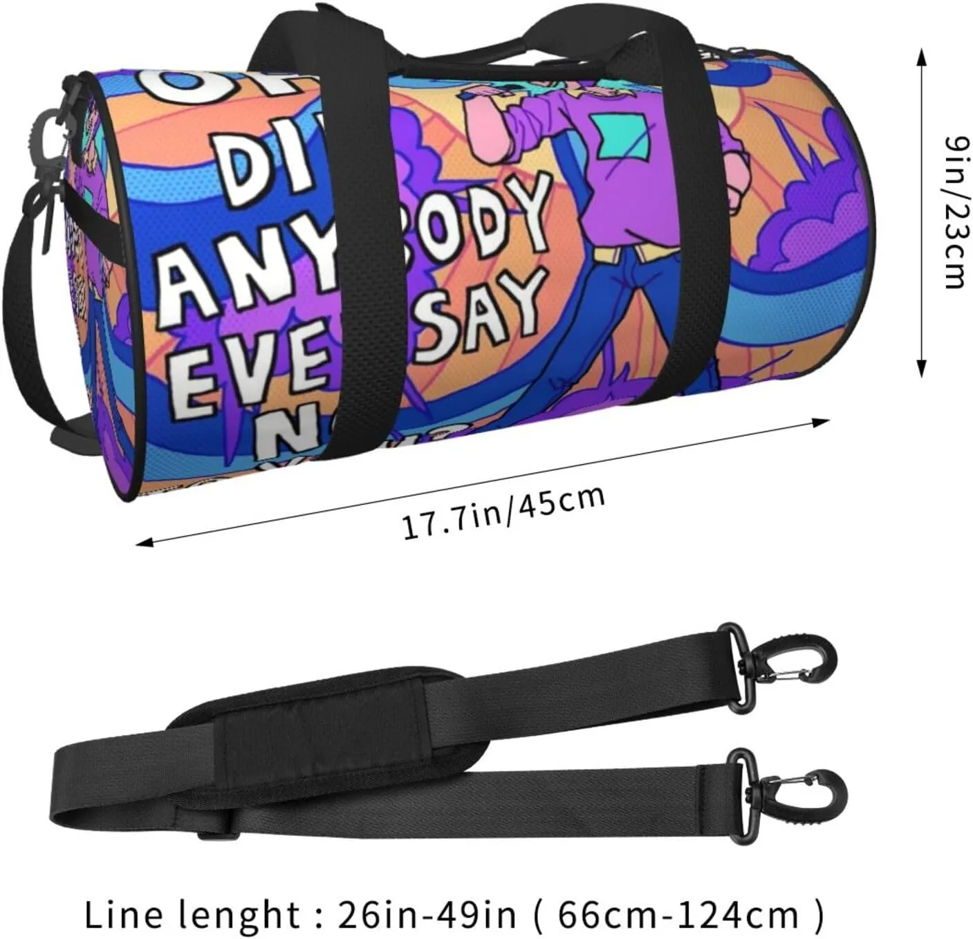 Lovejoy are you alright Duffel Bag Large Capacity Portable Round Travel bag,Travel Sports Bag for Men and Women One Size