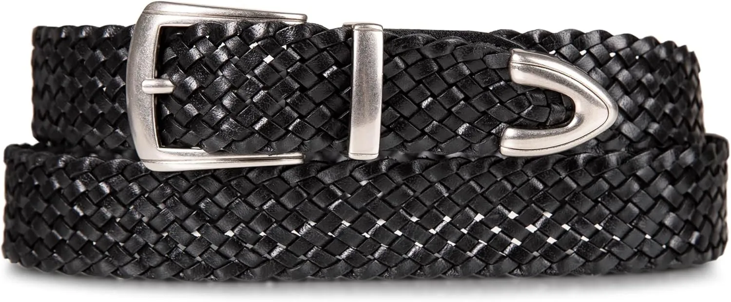 Lucky Brand Women's Western Style Fashion Leather Belt with Metal Buckle