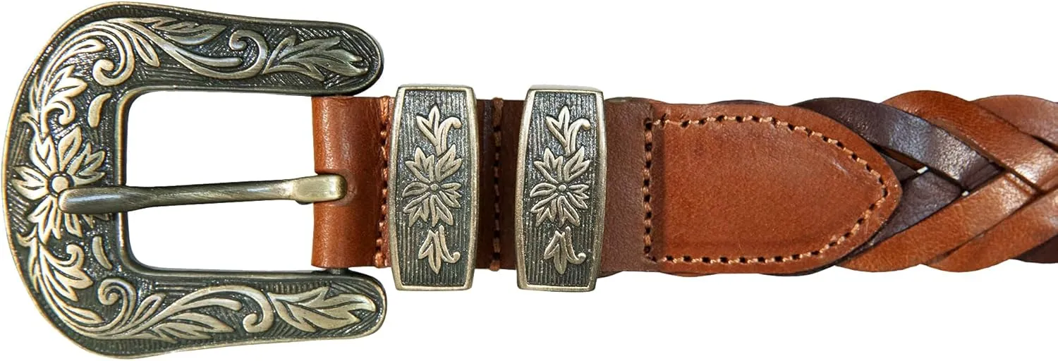 Lucky Brand Women's Western Style Fashion Leather Belt with Metal Buckle