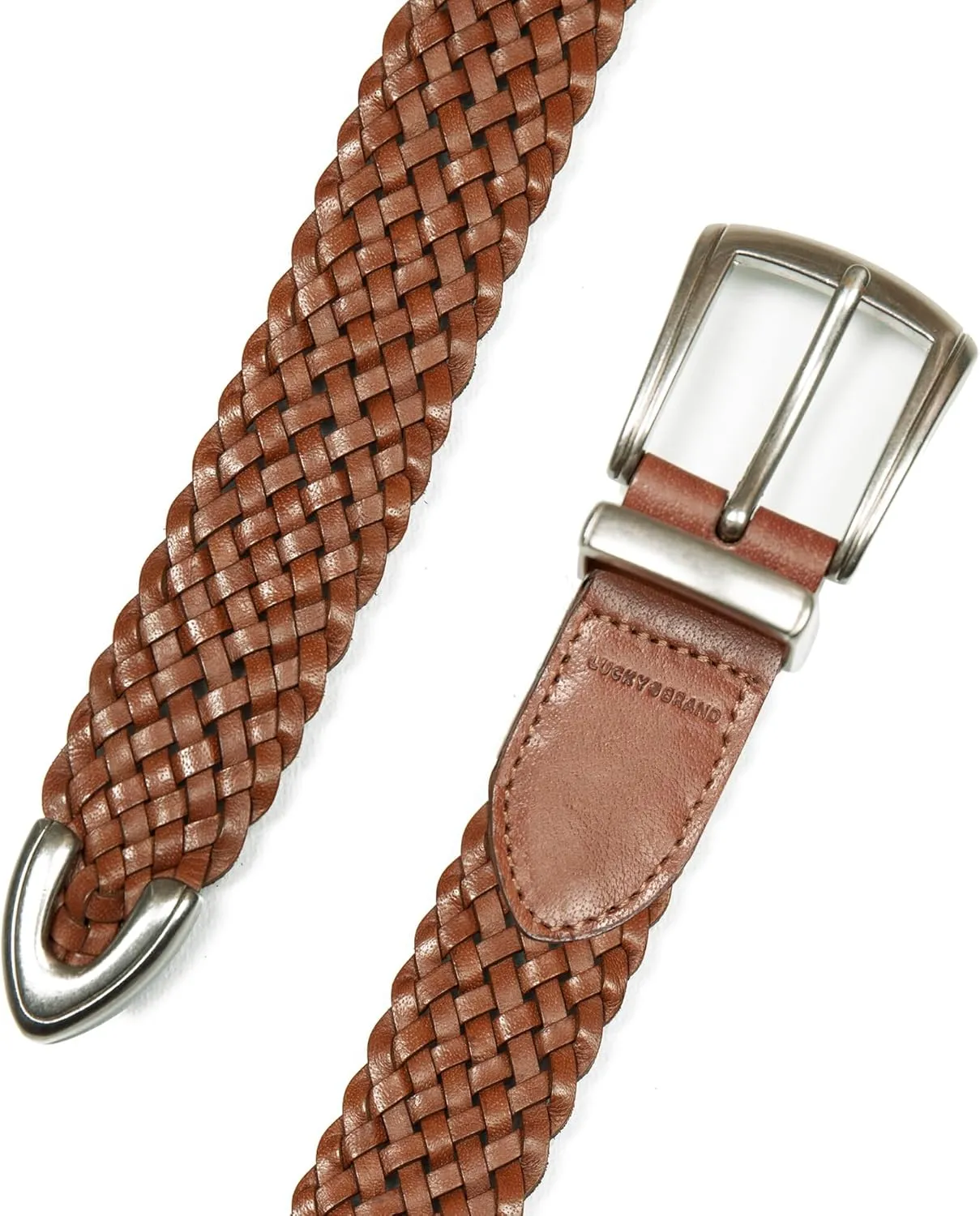 Lucky Brand Women's Western Style Fashion Leather Belt with Metal Buckle