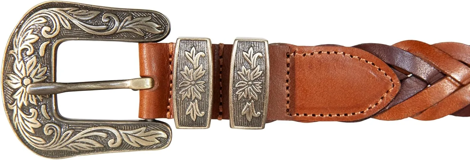 Lucky Brand Women's Western Style Fashion Leather Belt with Metal Buckle