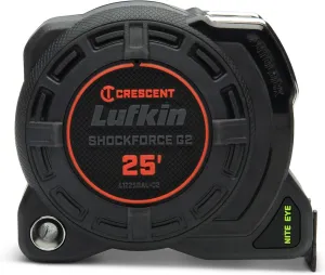 Lufkin Shockforce G2 Nite Eye 25-ft Autolock Tape Measure- L1225BAL-02