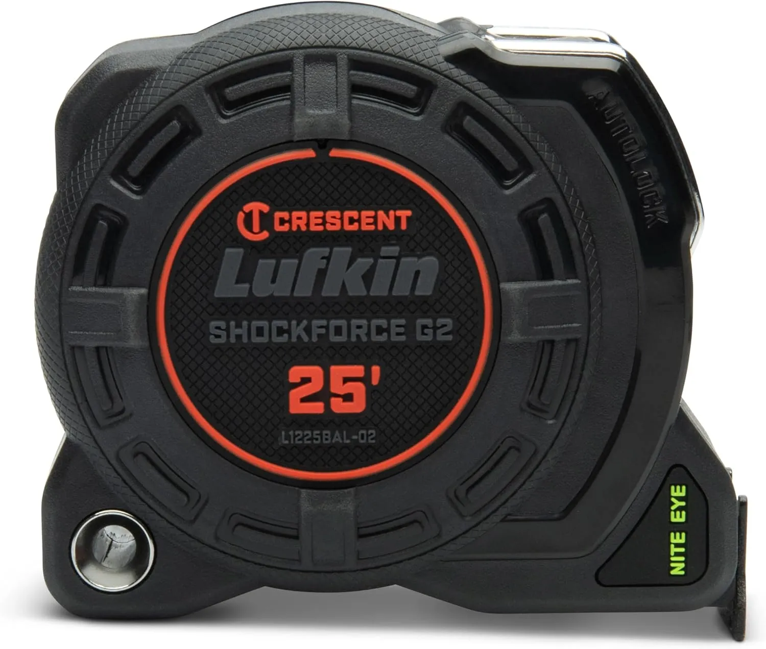 Lufkin Shockforce G2 Nite Eye 25-ft Autolock Tape Measure- L1225BAL-02