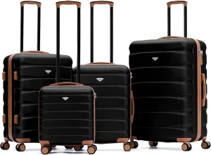 Luggage Sets TSA Lock Silent Double Spinner Wheels Durable Hardside Lightweight Suitcase With 24x16x10 Carry-On Case Maximum Carry On Bag Size For Virgin & South West Approved Airlines