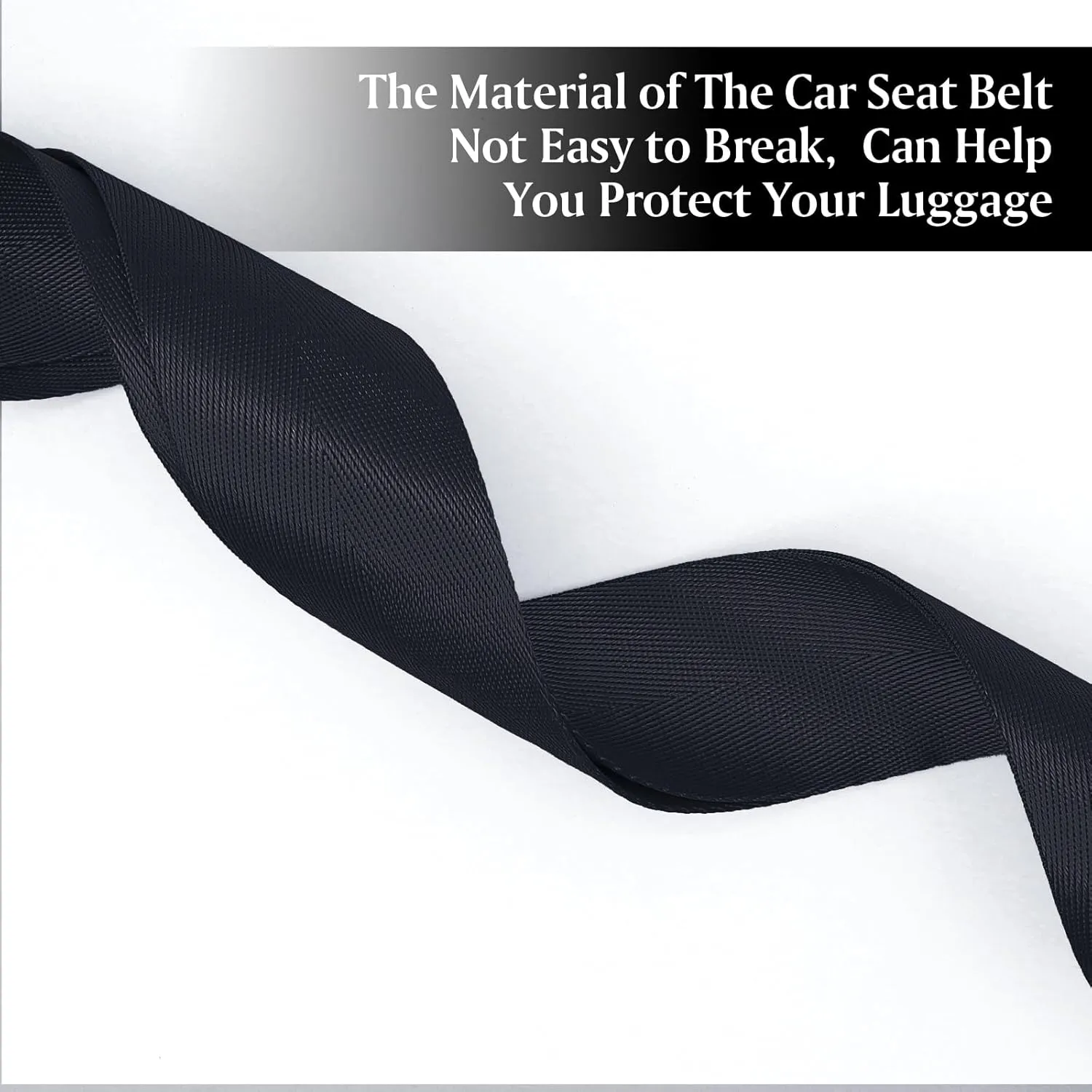 Luggage Strap Cross Luggage Strap Belt with TSA Certified Customs Lock Adjustable Non-Slip Suitcase Strap Travel Suitcase Belts for 20-34 inch Suitcase (Black)