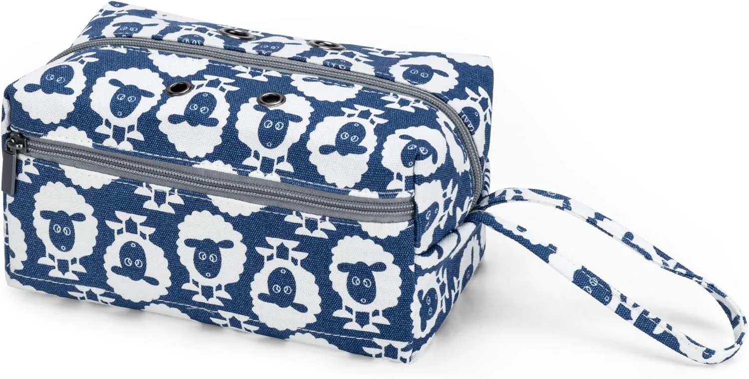 Luxja Small Yarn Storage Bag, Portable Knitting Bag for Yarn Skeins, Crochet Hooks, Knitting Needles (up to 8 Inches) and Other Small Accessories (Small, Sheep)