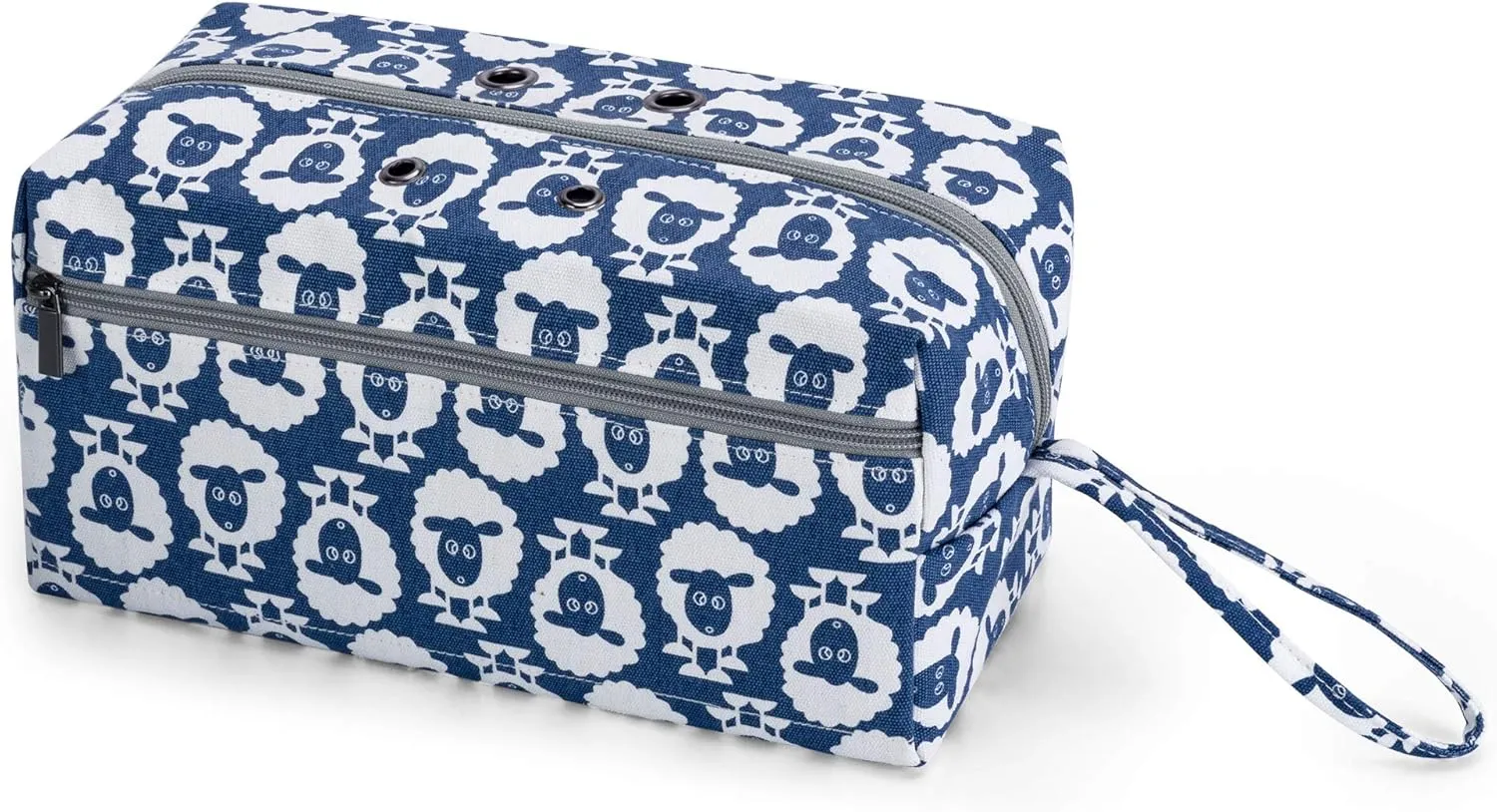 Luxja Yarn Storage Bag, Carrying Knitting Bag for Yarn Skeins, Crochet Hooks, Knitting Needles (up to 10 Inches) and Other Small Accessories (Large, Sheep)