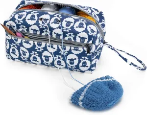 Luxja Yarn Storage Bag, Carrying Knitting Bag for Yarn Skeins, Crochet Hooks, Knitting Needles (up to 10 Inches) and Other Small Accessories (Large, Sheep)