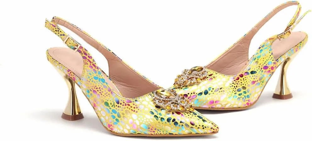 Luxury Crystal Wedding Stiletto Pumps Hollowed Floral Design Ladies Shoes Matching Bag Set