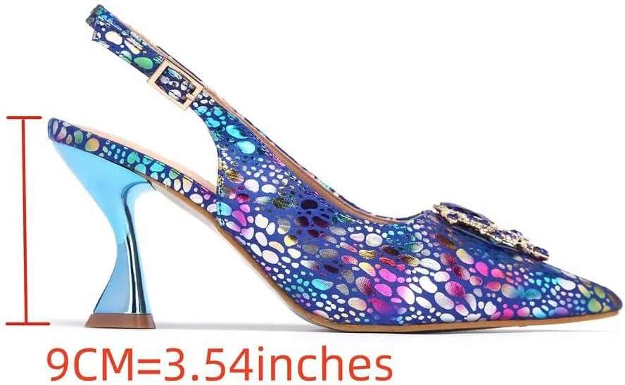 Luxury Crystal Wedding Stiletto Pumps Hollowed Floral Design Ladies Shoes Matching Bag Set