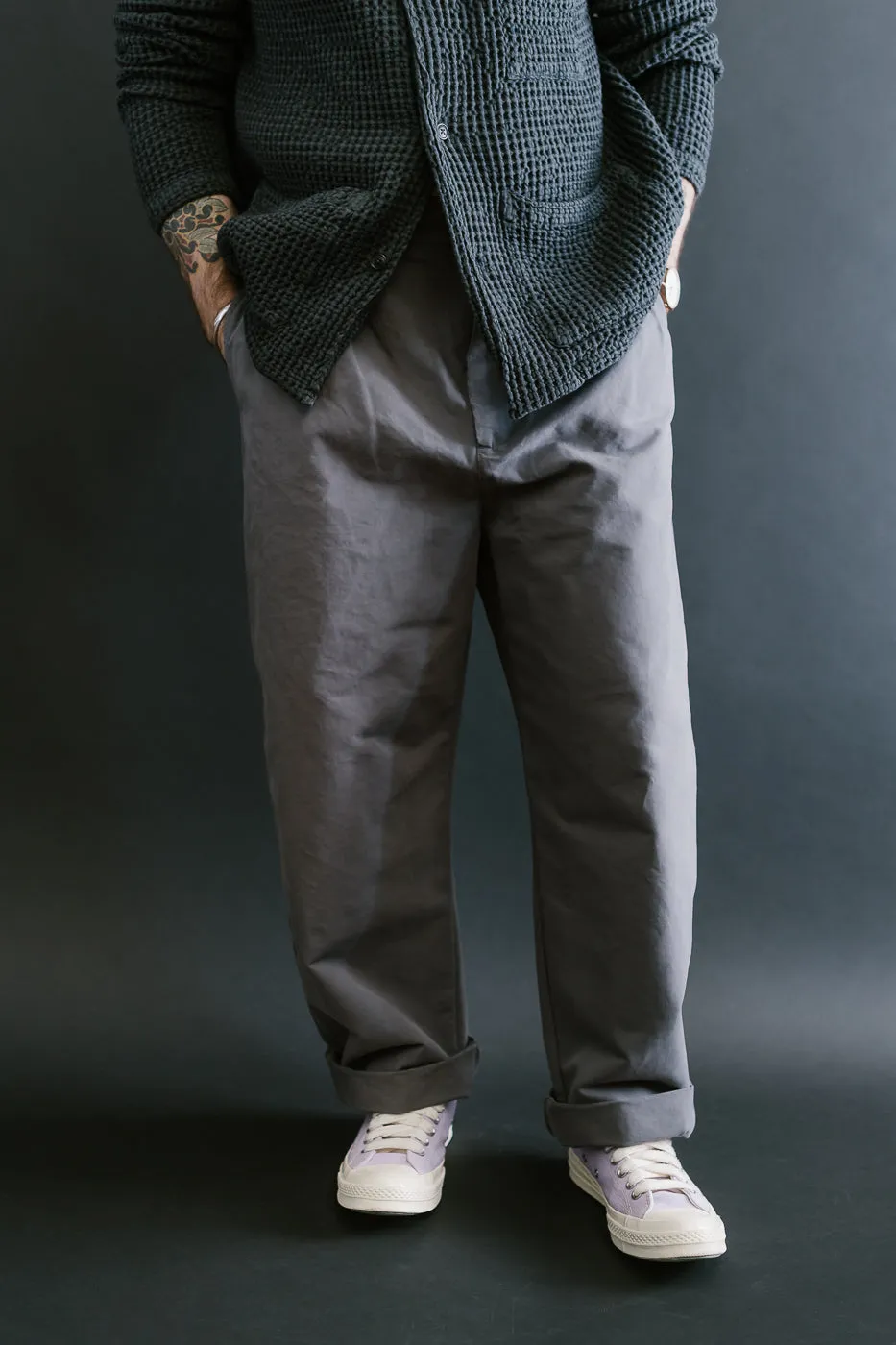 M-C-011 - Officer Chino Nebraska Cotton - Charcoal
