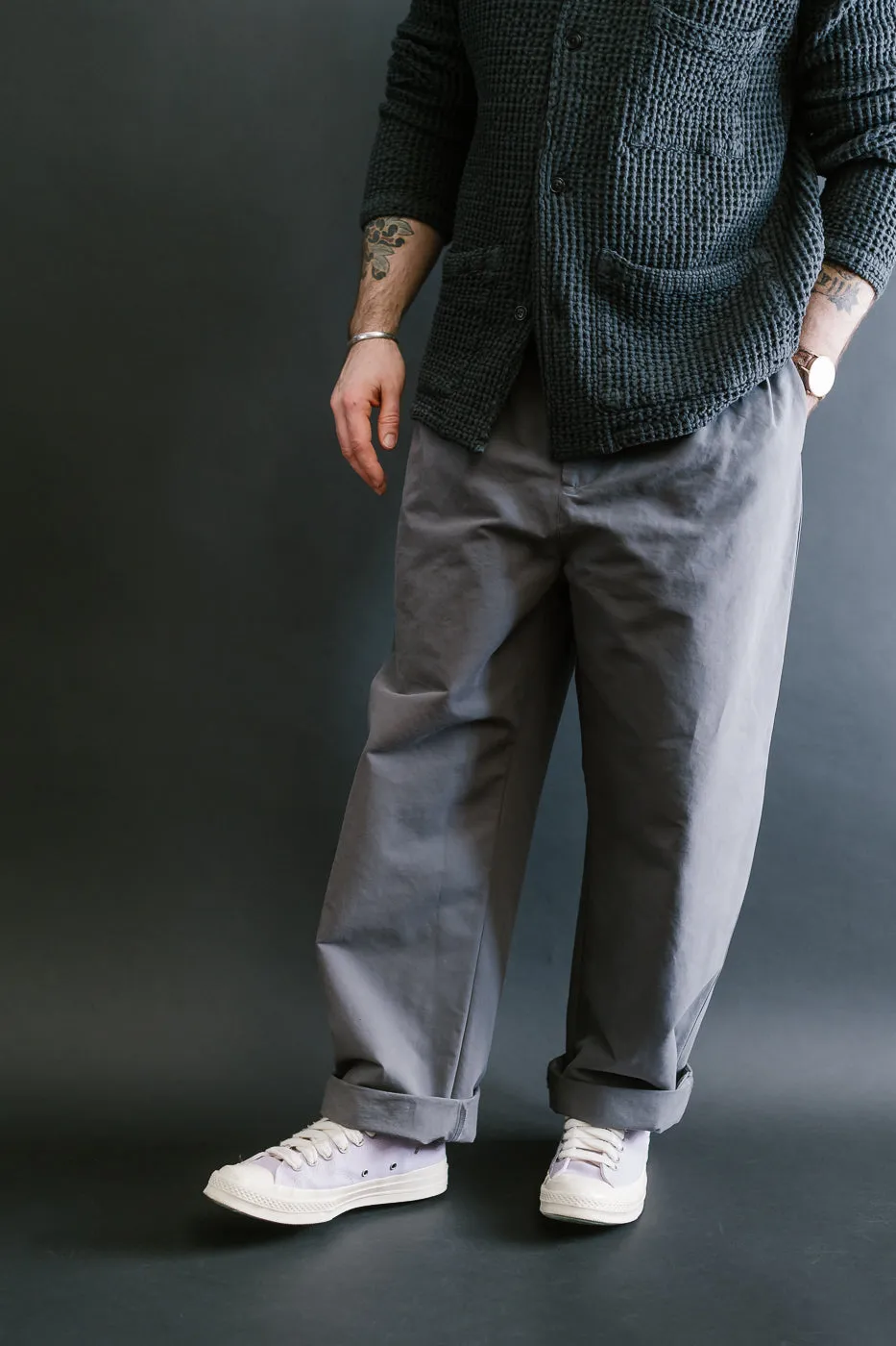 M-C-011 - Officer Chino Nebraska Cotton - Charcoal