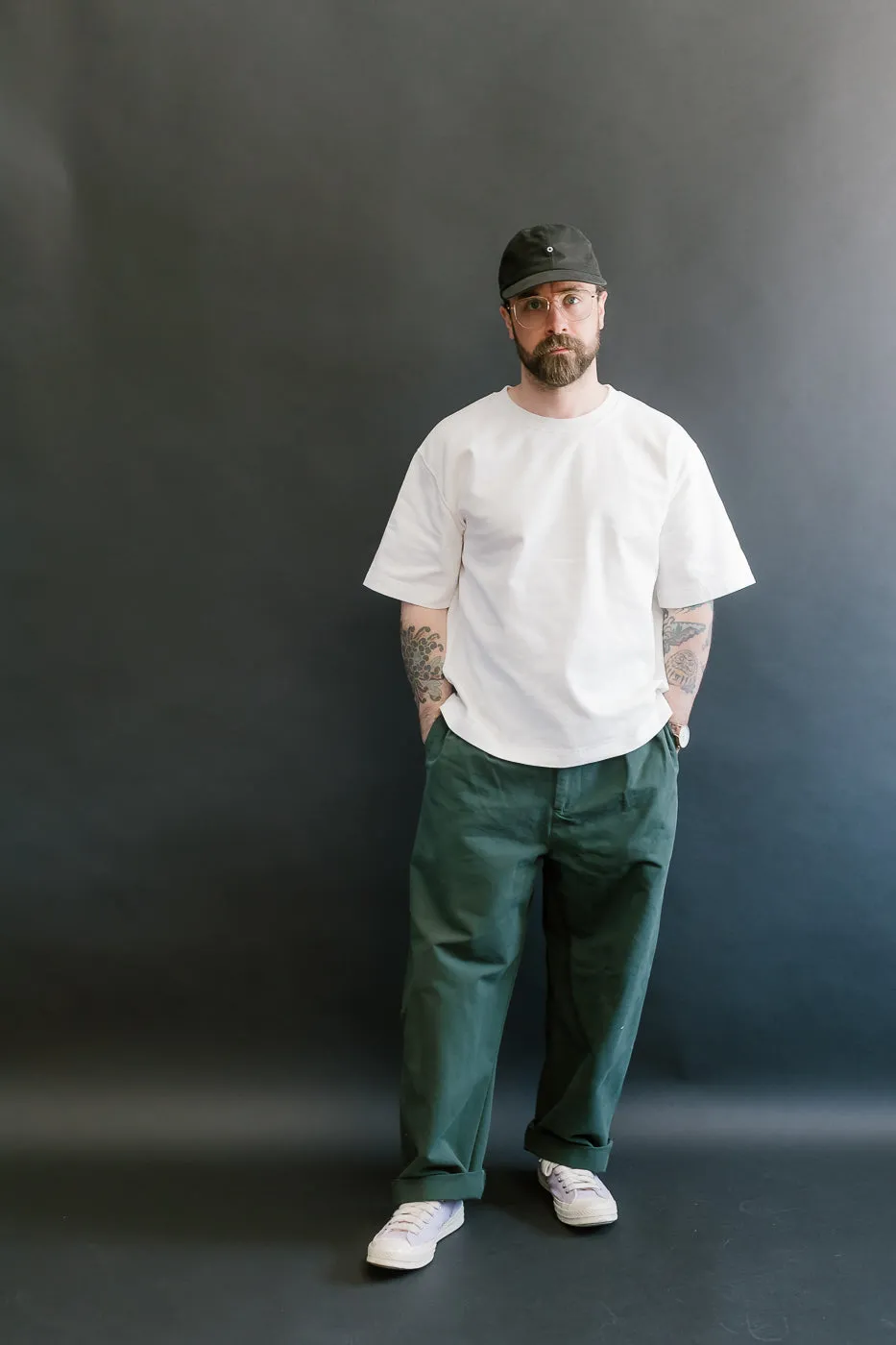 M-C-011 - Officer Chino Nebraska Cotton - Forest Green