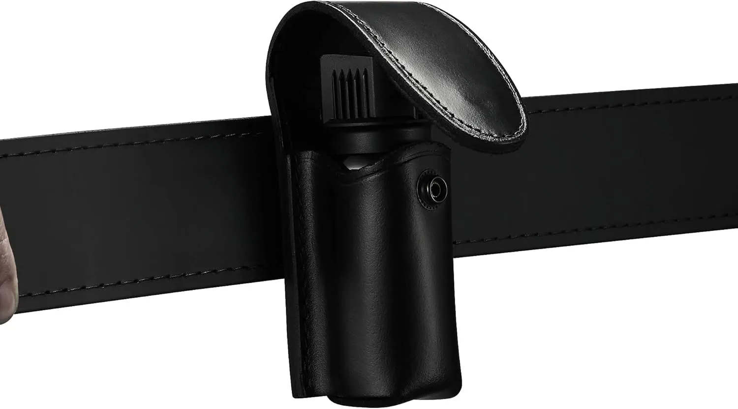 Mace Pepper Spray Holder Black Belt Pouch, Hidden Snap MK III Small, Fits up to 2oz
