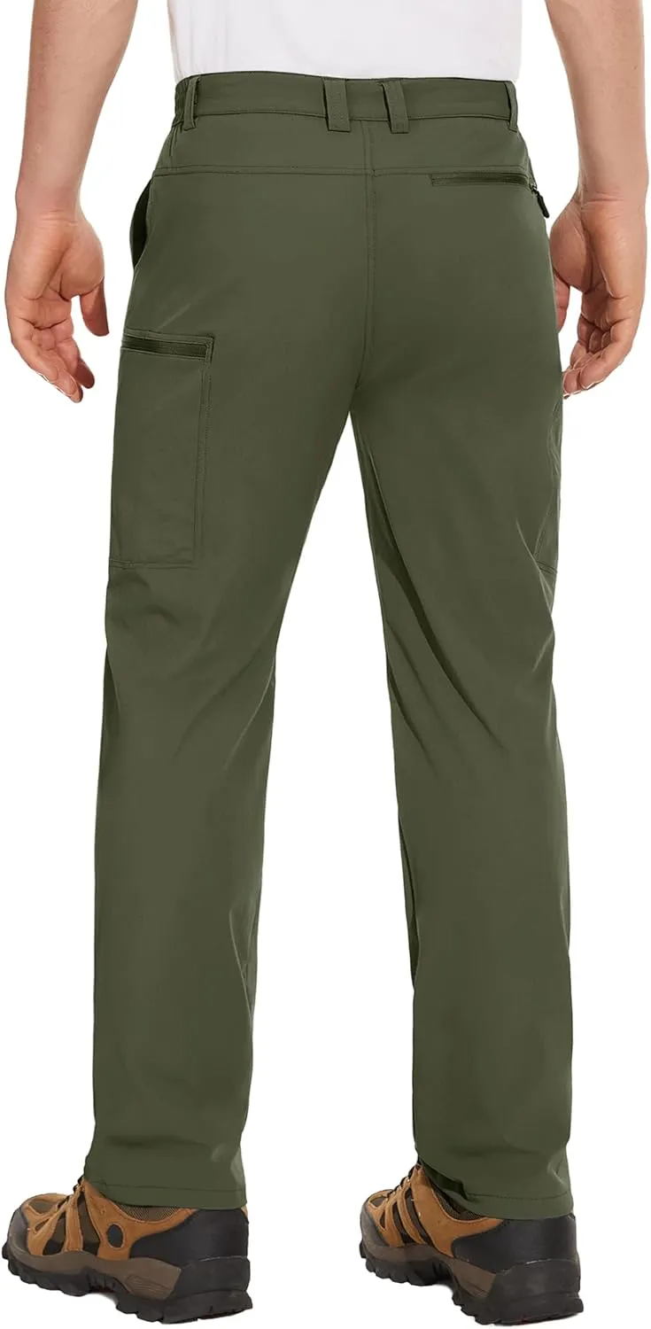 MAGCOMSEN Men's Hiking Pants 6 Pockets,Water Resistant Ripstop Outdoor Pants,Lightweight Quick Dry Fishing Work Pants