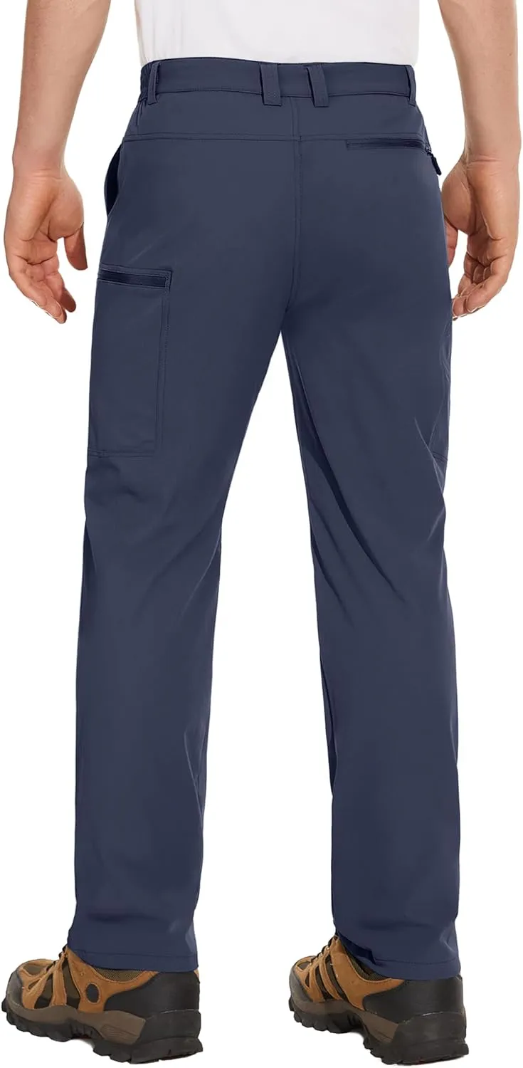 MAGCOMSEN Men's Hiking Pants 6 Pockets,Water Resistant Ripstop Outdoor Pants,Lightweight Quick Dry Fishing Work Pants