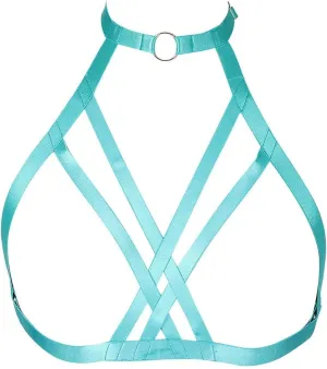 MAMOHSS Womens Harness Body Accessories Belts Elastic Punk Gothic Cupless Cage Bras