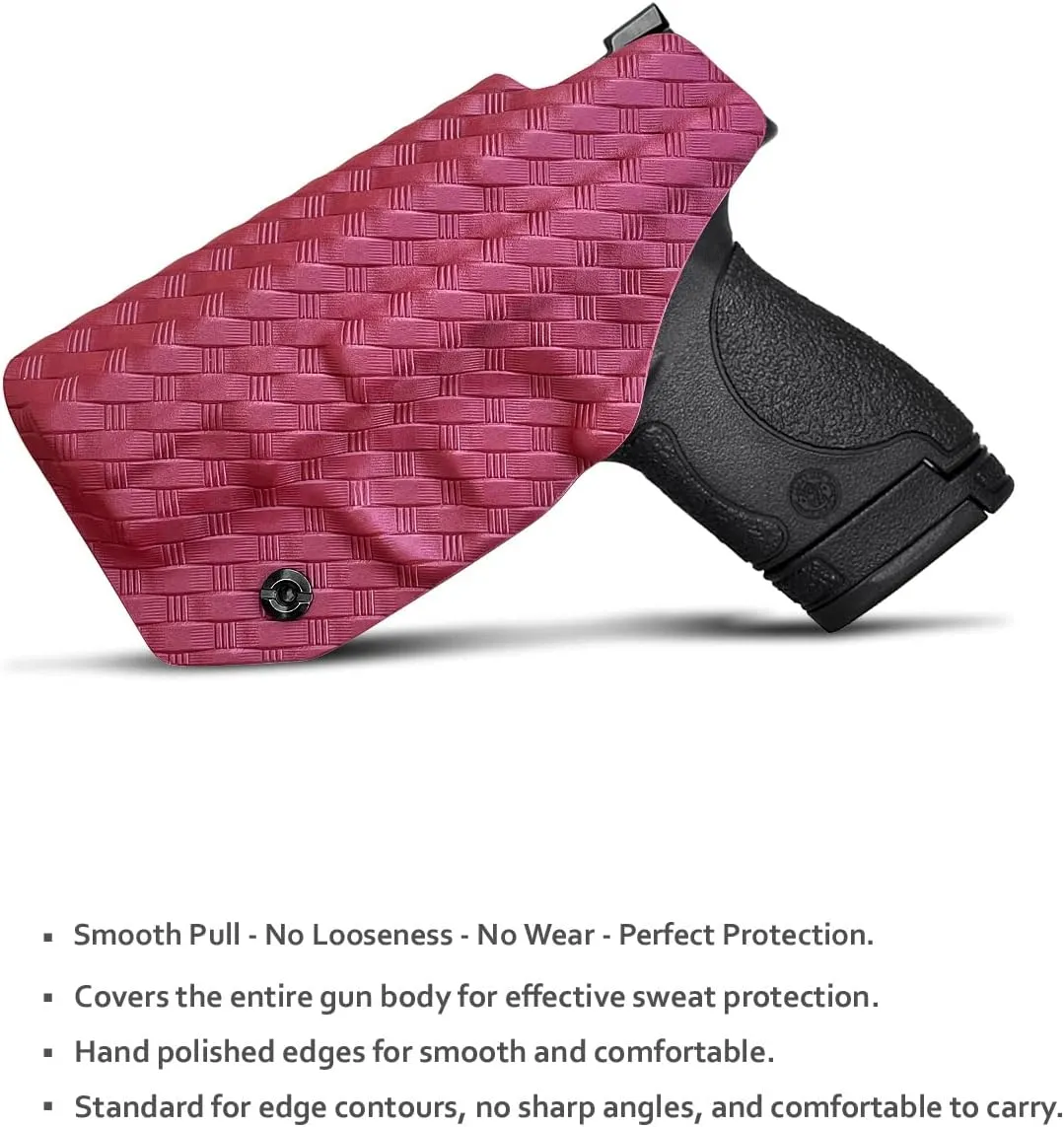 M&P Shield 9MM Holster IWB Kydex Holster Fit: Smith & Wesson M&P Shield Plus / M2.0 / M1.0-9mm/.40 S&W 3.1" Barrel Pistol- Inside Waistband