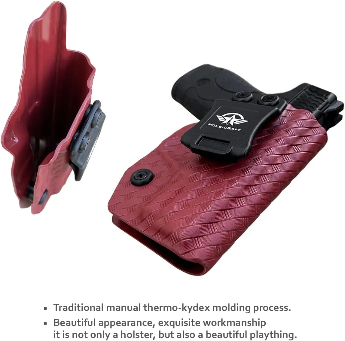 M&P Shield 9MM Holster IWB Kydex Holster Fit: Smith & Wesson M&P Shield Plus / M2.0 / M1.0-9mm/.40 S&W 3.1" Barrel Pistol- Inside Waistband