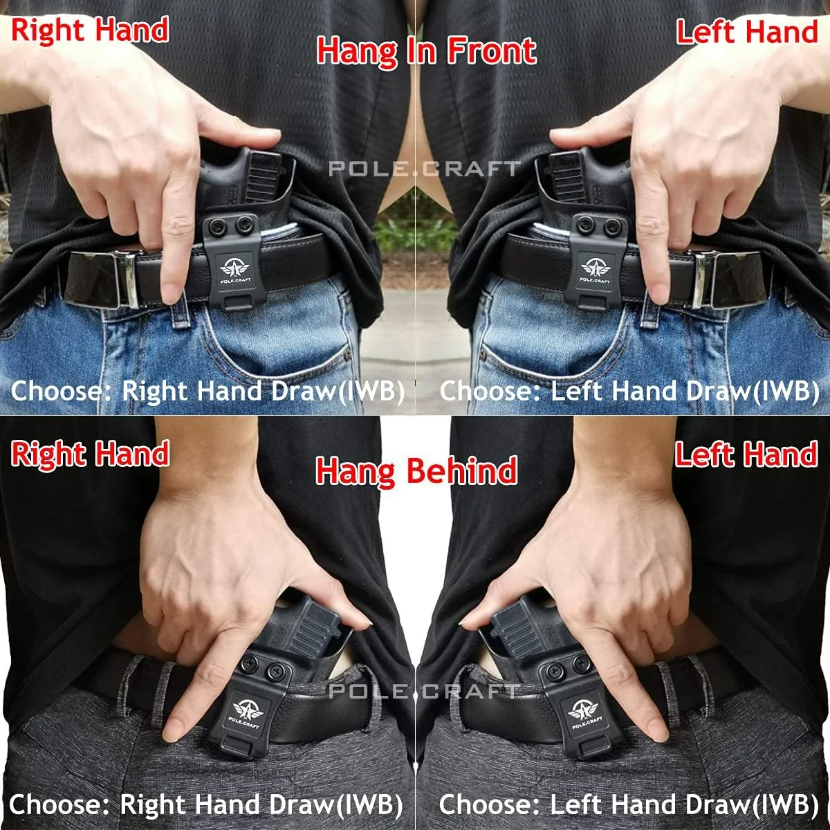 M&P Shield 9MM Holster IWB Kydex Holster Fit: Smith & Wesson M&P Shield Plus / M2.0 / M1.0-9mm/.40 S&W 3.1" Barrel Pistol- Inside Waistband