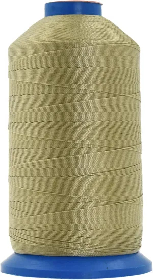 Mandala Crafts Bonded Nylon Thread for Sewing Leather, Upholstery, Jeans and Weaving Hair; Heavy-Duty (T90 #92 280D/3, Beige)