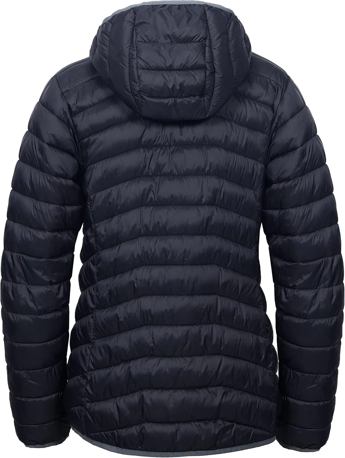 Mapamyumco Women's Puffer Jacket, Lightweight Hooded Winter Coat Windproof and Packable
