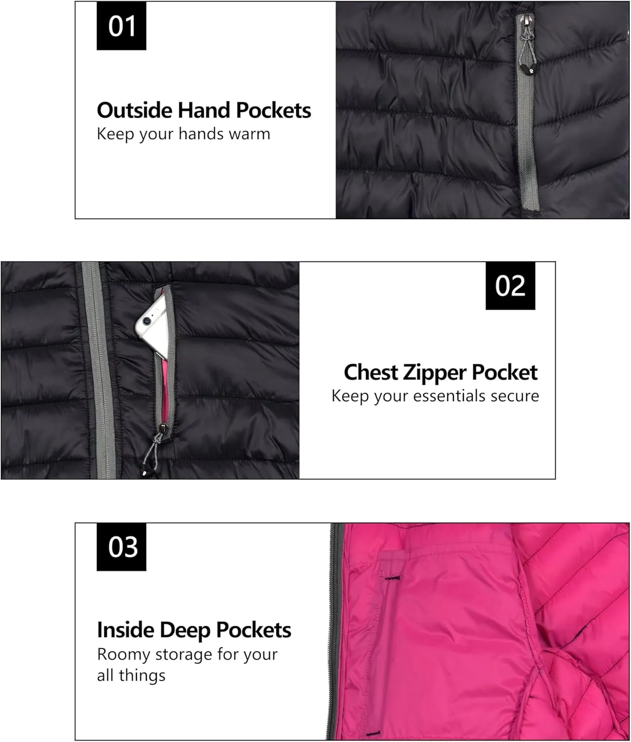 Mapamyumco Women's Puffer Jacket, Lightweight Hooded Winter Coat Windproof and Packable