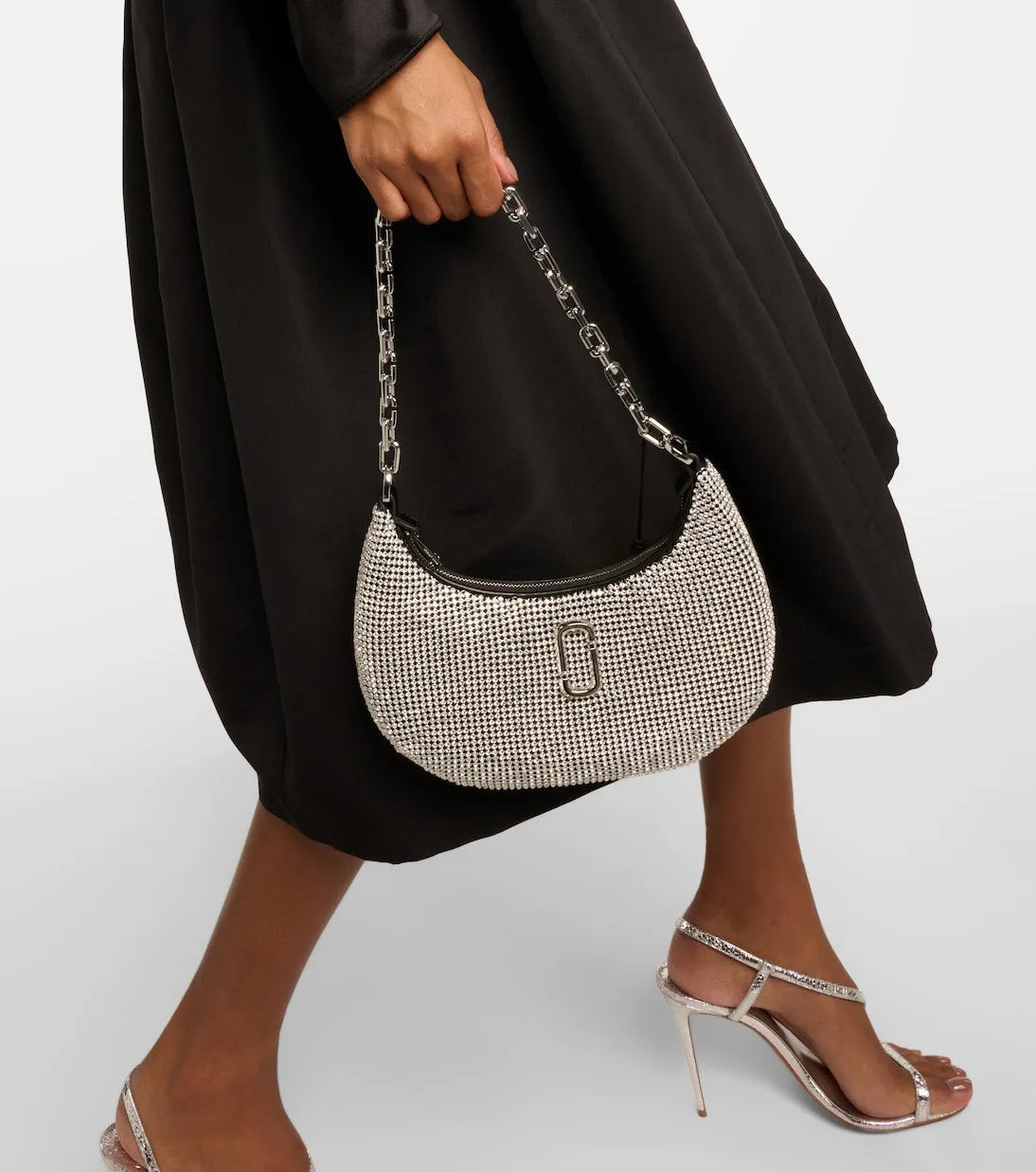 MARC JACOBS The Curve Small embellished shoulder bag