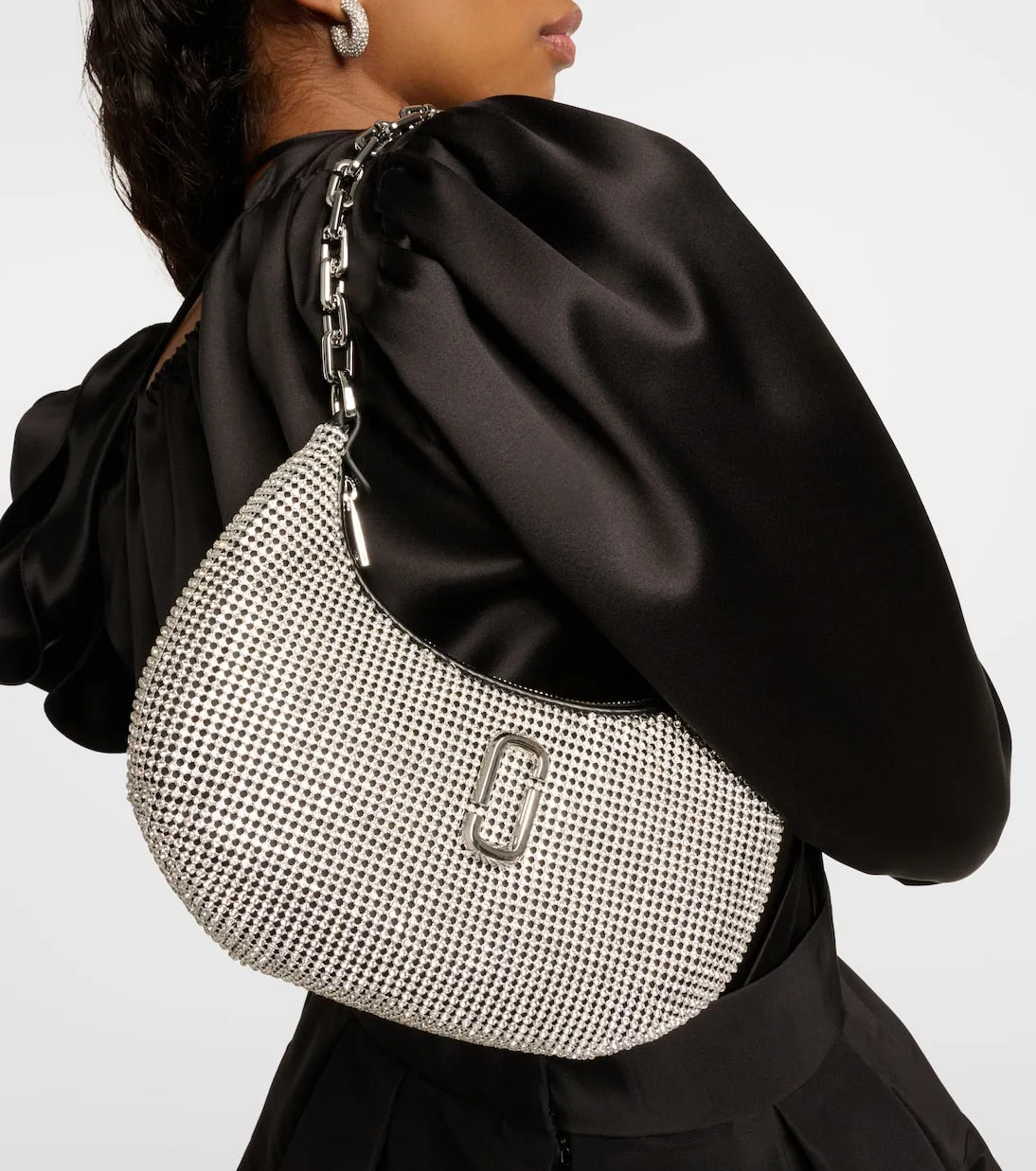 MARC JACOBS The Curve Small embellished shoulder bag