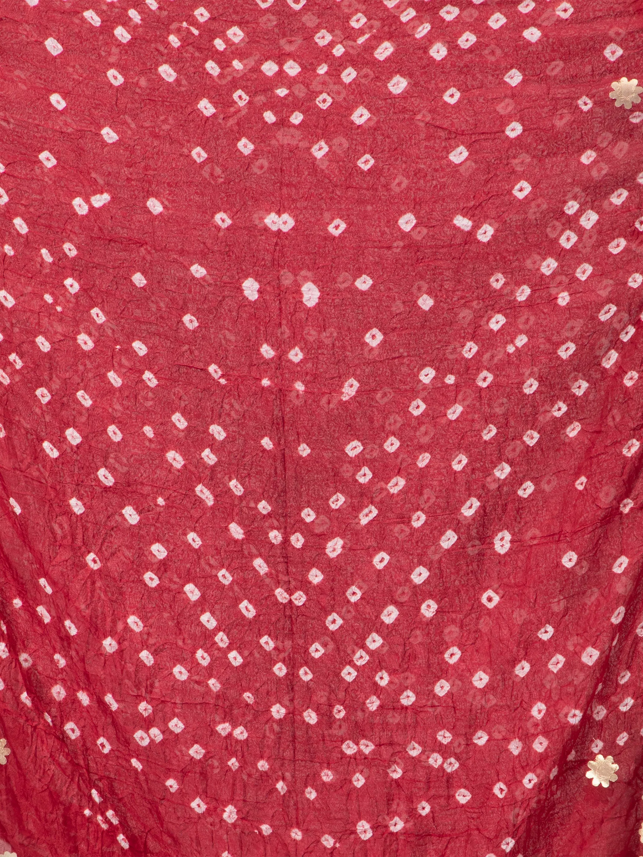 Maroon Bandhani Silk Blend Dupatta