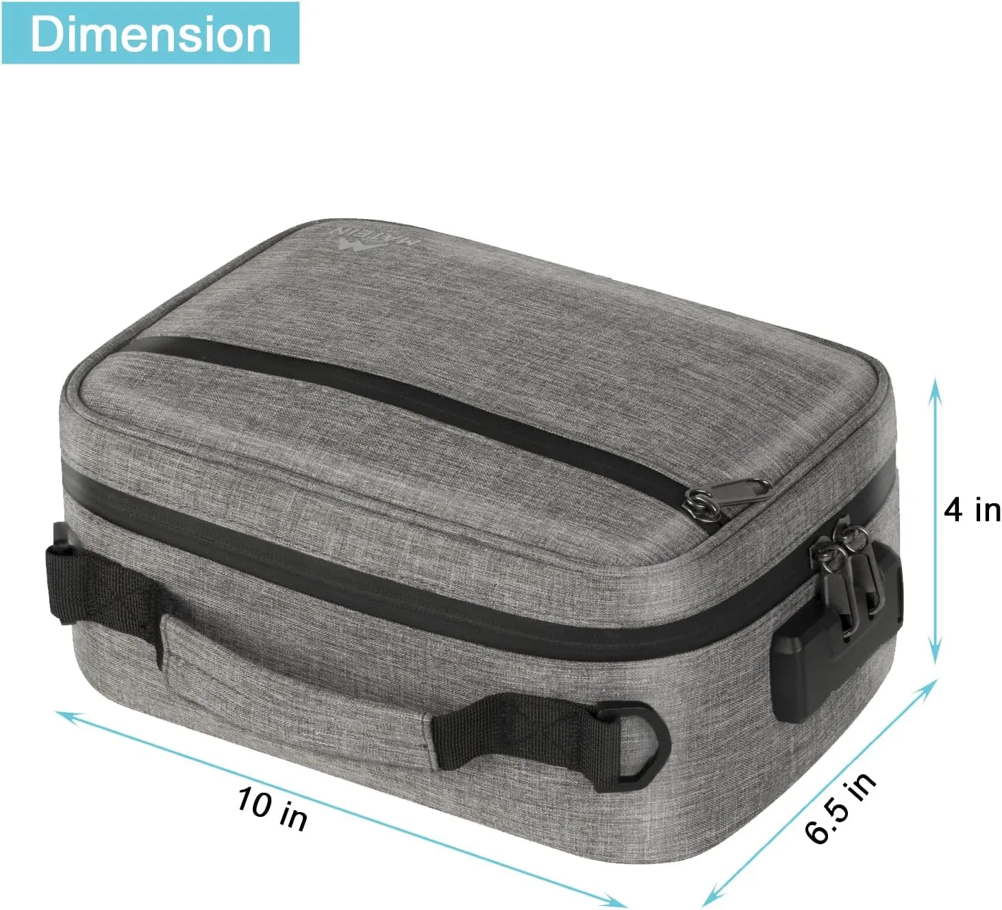 MATEIN Smell Proof Bag, Odor Proof Bags Stash Box Container with Combination Lock, Travel Storage Case with Detachable Shoulder Strap, Scent Proof Bag Gifts for Men & Women