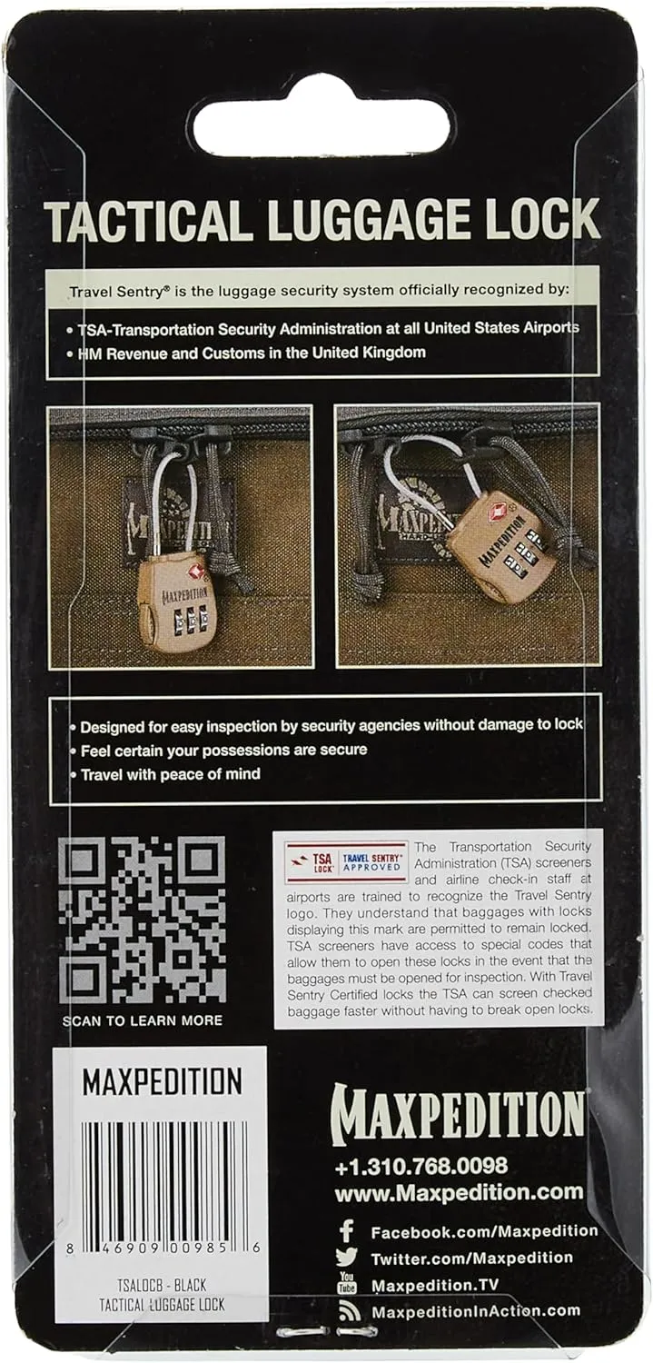MAXPEDITION Gear Tactical Luggage Lock
