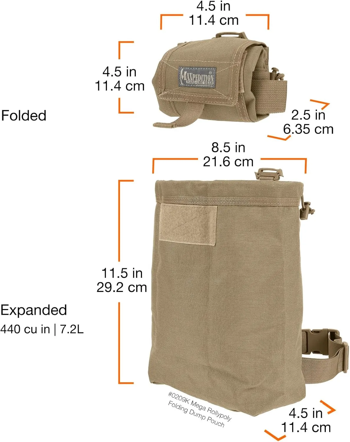 MAXPEDITION Mega Rollypoly Folding Dump Pouch