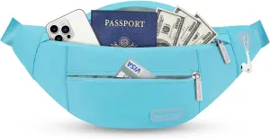 MAXTOP Large Crossbody Fanny Pack with 4-Zipper Pockets,Gifts for Enjoy Sports Festival Workout Traveling Running Casual Hands-Free Wallets Waist Pack Phone Bag Carrying All Phones