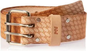 McGuire-Nicholas 2" Roller Buckle Saddle Leather Belt, XL 44-54" Waist Size , Natural - 960-XL
