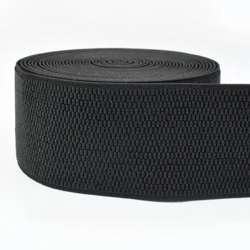 Meetee 1-5Meters 25-100mm Black White Elastic Band Stretch Strap Webbing Belt DIY Clothing Garment Sewing Crafts Accessories