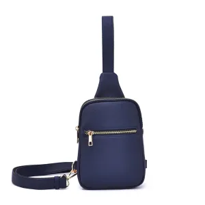 Mellow World Justine 2 Compartment Navy Sling Bag (Women's)