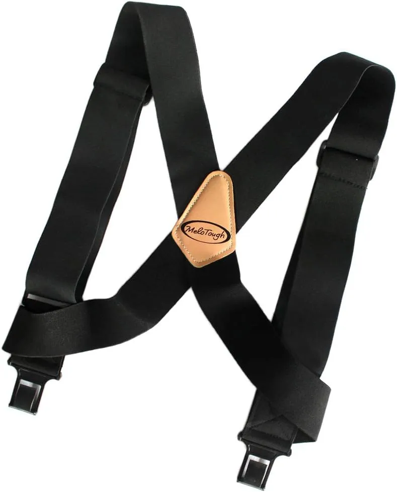 MELOTOUGH Outback Side Clip Trucker Suspenders/Perry Suspenders with 2inch Width Elastic