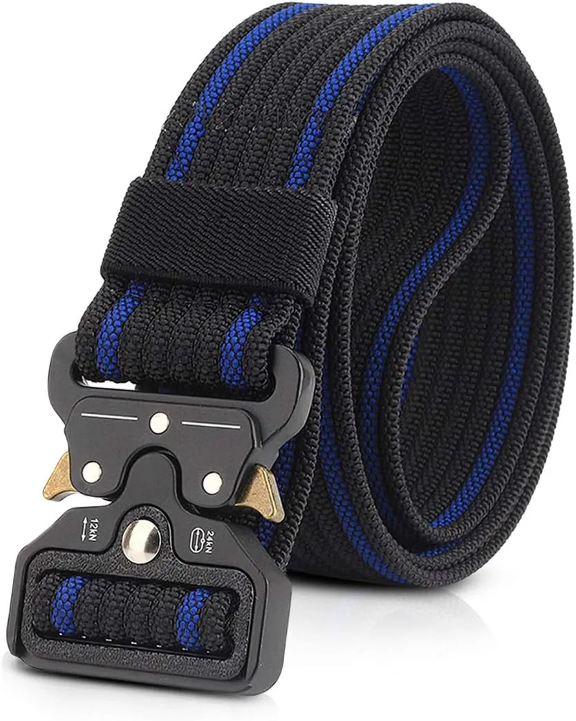 Men Tactical Belt 1.5 Inch Heavy Duty Belt Nylon Work Belt Quick-Release Metal Buckle for Molle Sport