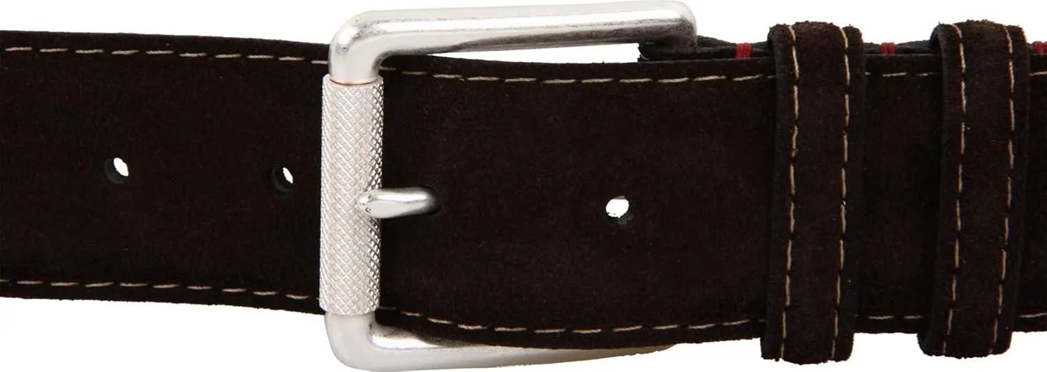 Men's Ital Calf Suede Brown Belt