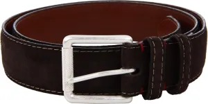 Men's Ital Calf Suede Brown Belt