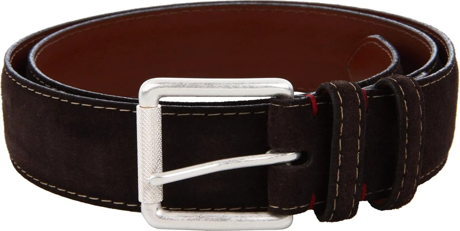 Men's Ital Calf Suede Brown Belt