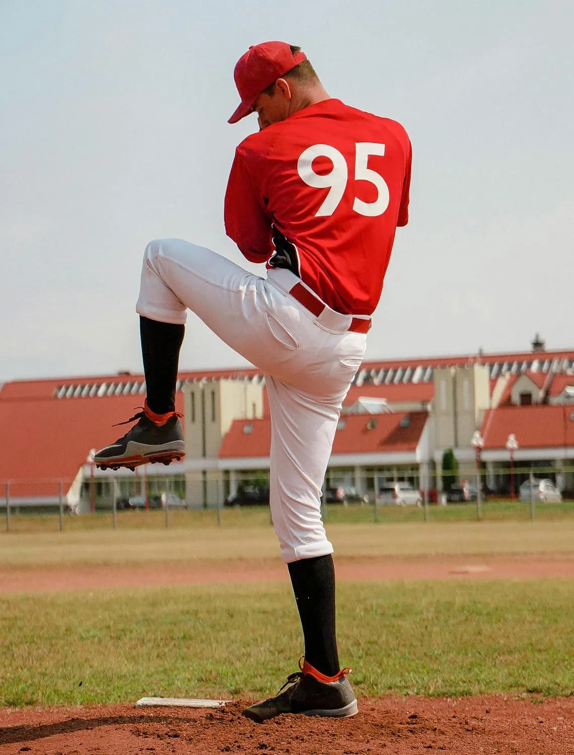 Men's Utility Baseball Pants - Tapered Jogger Fit Adult Training Tweeners Pants Dual-Layer Knees